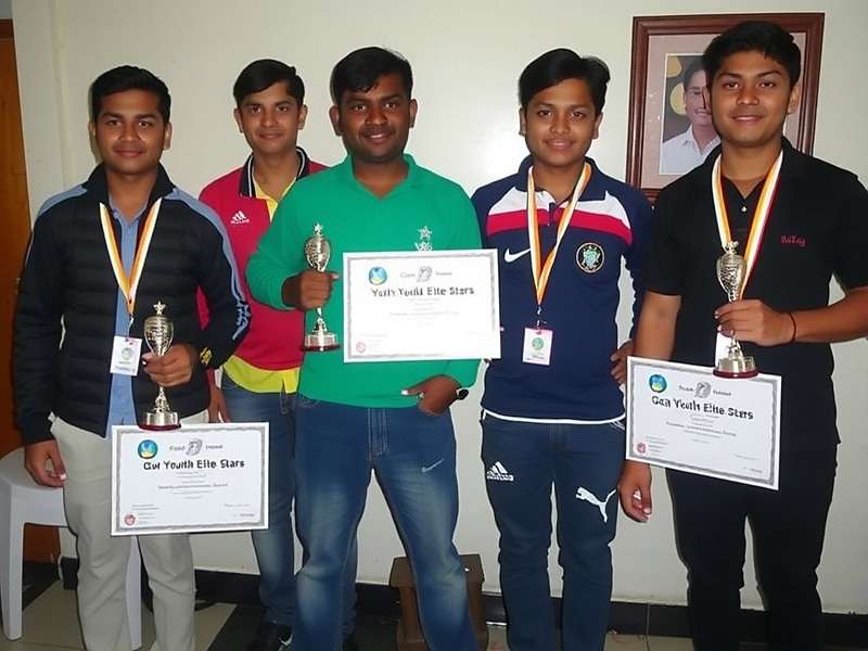 Goa Youth Elite Stars award trophies and certificates